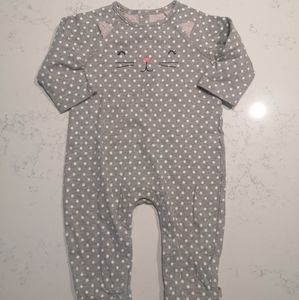 5 for 25$💛baby Gap Polka dot cat design romper